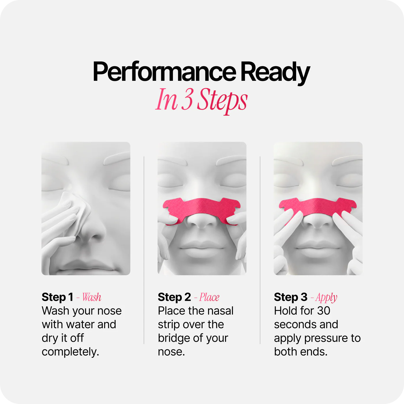 Pink Nasal Strips - 30 pcs